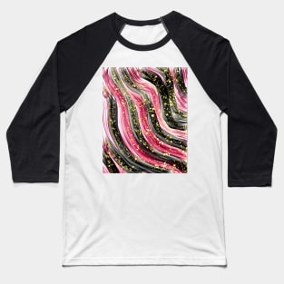 Abstract Fluid Inks Baseball T-Shirt